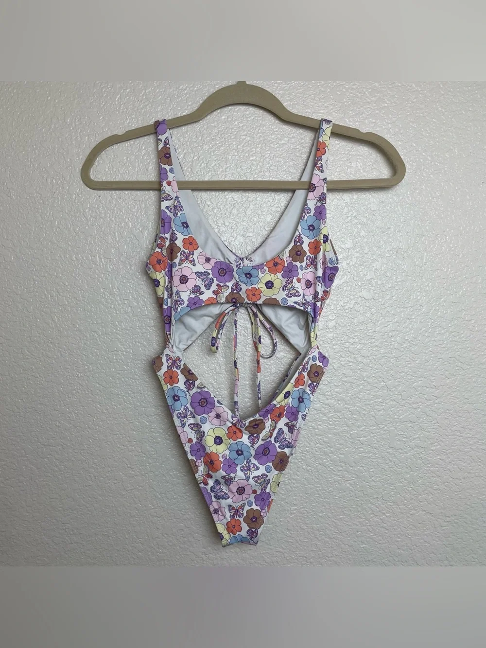 Frankies Bikinis Emma Cheeky High Leg One Piece Floral Swimsuit - Mariposa